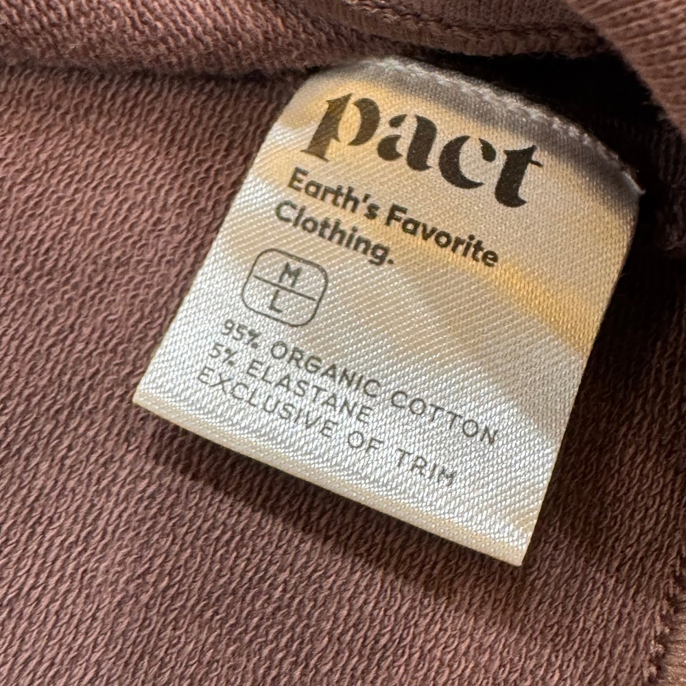 Set of 2 Pact Soft Organic Cotton Cropped Shrug Cardigan Bundle Brown Pink M/L - Picture 8 of 9